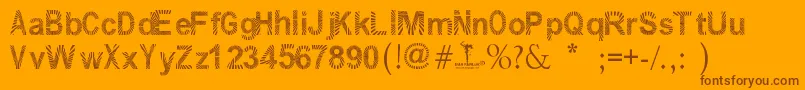 PawlukZibra Font – Brown Fonts on Orange Background