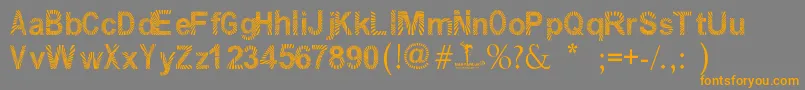 PawlukZibra Font – Orange Fonts on Gray Background