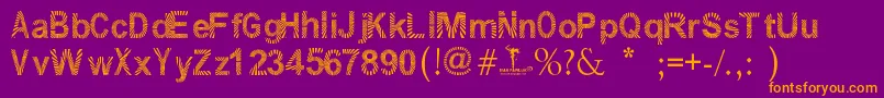 PawlukZibra Font – Orange Fonts on Purple Background