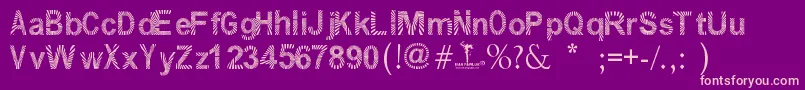 PawlukZibra Font – Pink Fonts on Purple Background