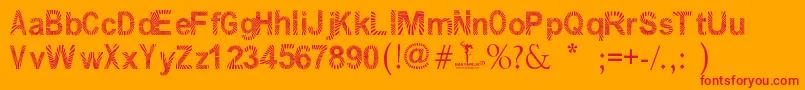 PawlukZibra Font – Red Fonts on Orange Background