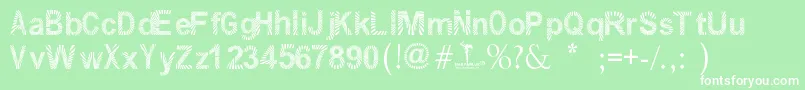 PawlukZibra Font – White Fonts on Green Background