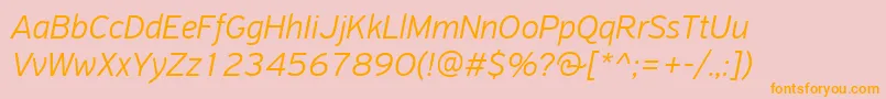 PfhighwaysansproLightitalic Font – Orange Fonts on Pink Background