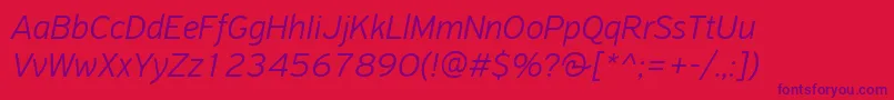 fuente PfhighwaysansproLightitalic – Fuentes Moradas Sobre Fondo Rojo