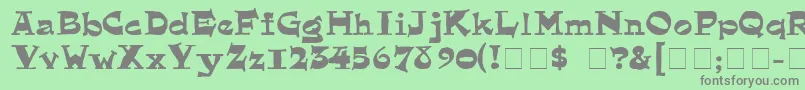 フォントQuainte – 緑の背景に灰色の文字