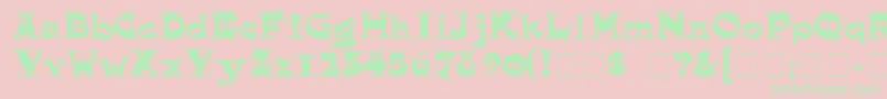 Quainte Font – Green Fonts on Pink Background