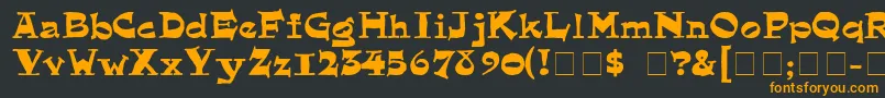 フォントQuainte – 黒い背景にオレンジの文字