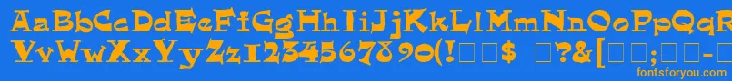 Quainte Font – Orange Fonts on Blue Background