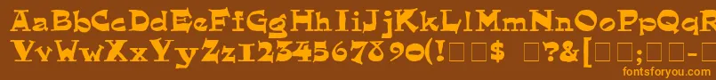 Quainte Font – Orange Fonts on Brown Background