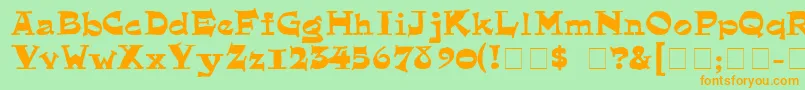 Quainte Font – Orange Fonts on Green Background