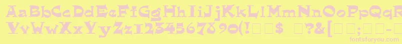 Quainte Font – Pink Fonts on Yellow Background