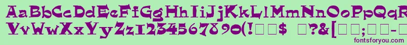 Quainte Font – Purple Fonts on Green Background