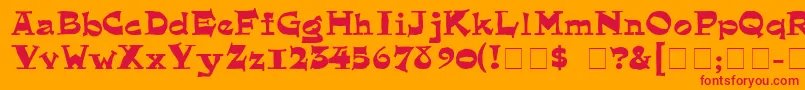 Quainte Font – Red Fonts on Orange Background
