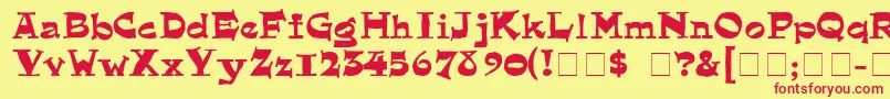 Quainte Font – Red Fonts on Yellow Background