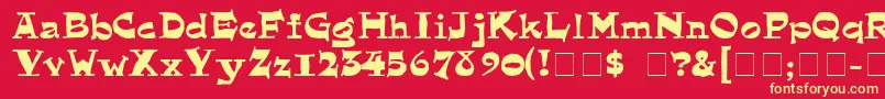 Quainte Font – Yellow Fonts on Red Background