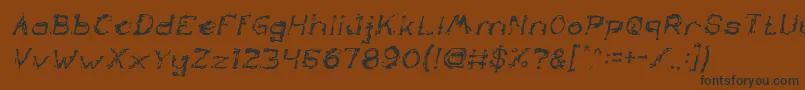 TheLazyDogItalic Font – Black Fonts on Brown Background