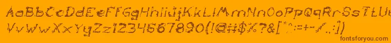 TheLazyDogItalic Font – Brown Fonts on Orange Background