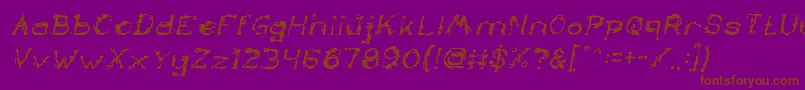 fuente TheLazyDogItalic – Fuentes Marrones Sobre Fondo Morado