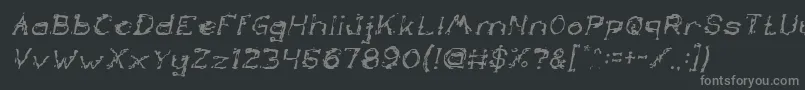 TheLazyDogItalic Font – Gray Fonts on Black Background