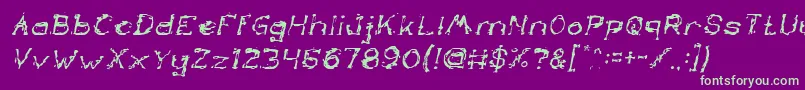 fuente TheLazyDogItalic – Fuentes Verdes Sobre Fondo Morado