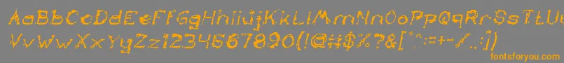 Fonte TheLazyDogItalic – fontes laranjas em um fundo cinza