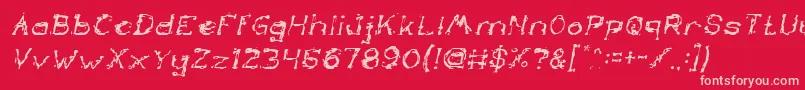 TheLazyDogItalic Font – Pink Fonts on Red Background