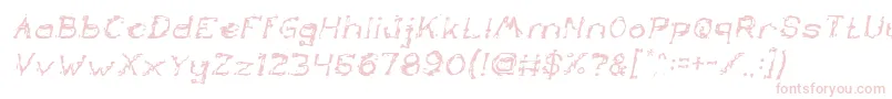 TheLazyDogItalic Font – Pink Fonts on White Background