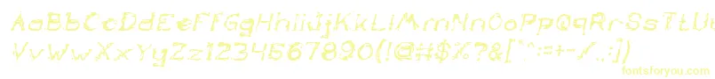 TheLazyDogItalic-fontti – keltaiset fontit
