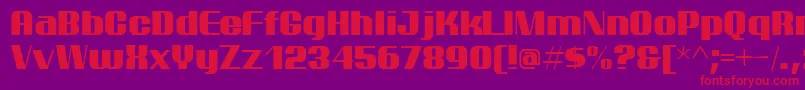 Ptarmigan Font – Red Fonts on Purple Background