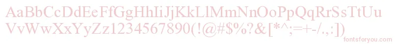 RomanUnicodeRegular Font – Pink Fonts on White Background