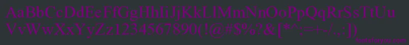 RomanUnicodeRegular Font – Purple Fonts on Black Background