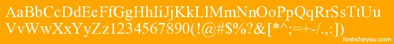 RomanUnicodeRegular Font – White Fonts on Orange Background