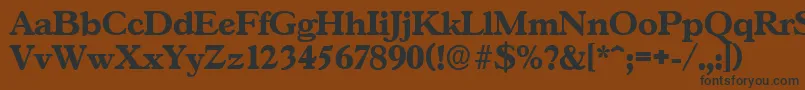 Шрифт GascogneserialXboldRegular – чёрные шрифты на коричневом фоне