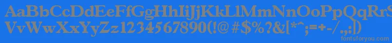 GascogneserialXboldRegular Font – Gray Fonts on Blue Background