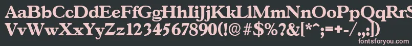 GascogneserialXboldRegular Font – Pink Fonts on Black Background