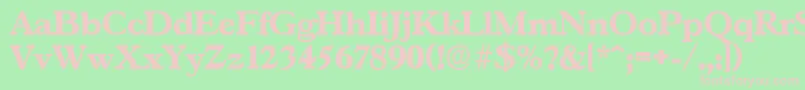 GascogneserialXboldRegular-Schriftart – Rosa Schriften auf grünem Hintergrund