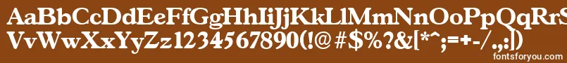 Шрифт GascogneserialXboldRegular – белые шрифты на коричневом фоне