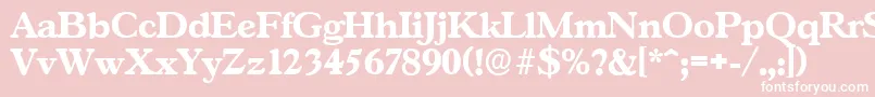 GascogneserialXboldRegular-Schriftart – Weiße Schriften auf rosa Hintergrund
