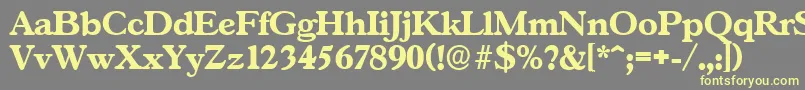 GascogneserialXboldRegular Font – Yellow Fonts on Gray Background