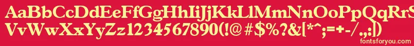 GascogneserialXboldRegular Font – Yellow Fonts on Red Background