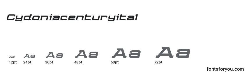 Cydoniacenturyital Font Sizes