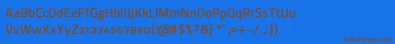 ThaitilliumImproved6002 Font – Brown Fonts on Blue Background