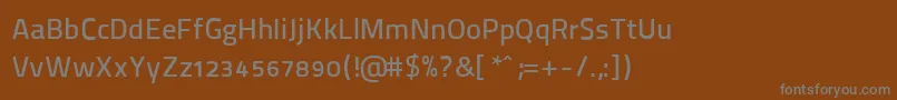 Шрифт ThaitilliumImproved6002 – серые шрифты на коричневом фоне