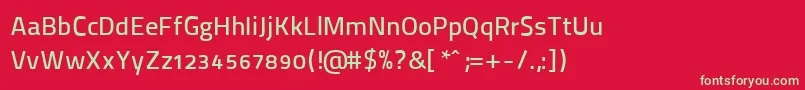 ThaitilliumImproved6002 Font – Green Fonts on Red Background