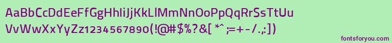 ThaitilliumImproved6002 Font – Purple Fonts on Green Background