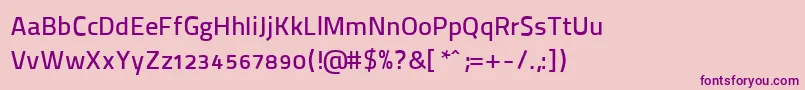 ThaitilliumImproved6002 Font – Purple Fonts on Pink Background