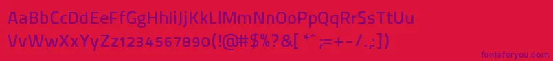 Шрифт ThaitilliumImproved6002 – фиолетовые шрифты на красном фоне