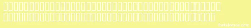 ThoughtPolice-Schriftart – Weiße Schriften auf gelbem Hintergrund