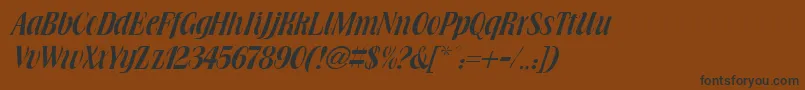 BrowningRegularDb Font – Black Fonts on Brown Background