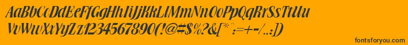 BrowningRegularDb Font – Black Fonts on Orange Background